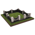 Угловой цоколь на могилу 22120