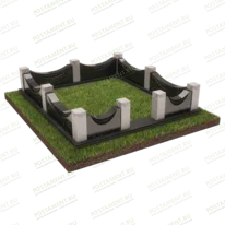 Угловой цоколь на могилу 22120