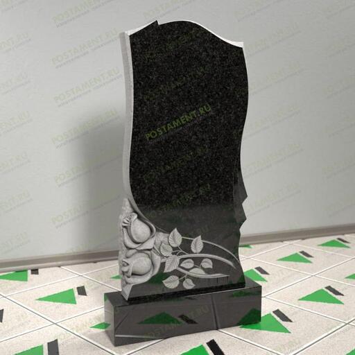 Памятник с резными розами 12506