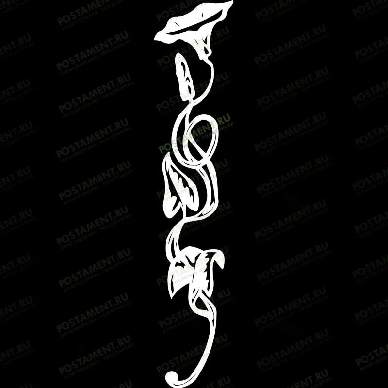 Вьюнок для гравировки на памятник