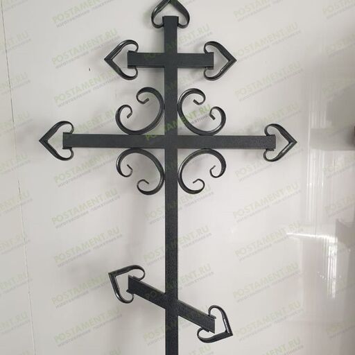 Крест металлический Лотос