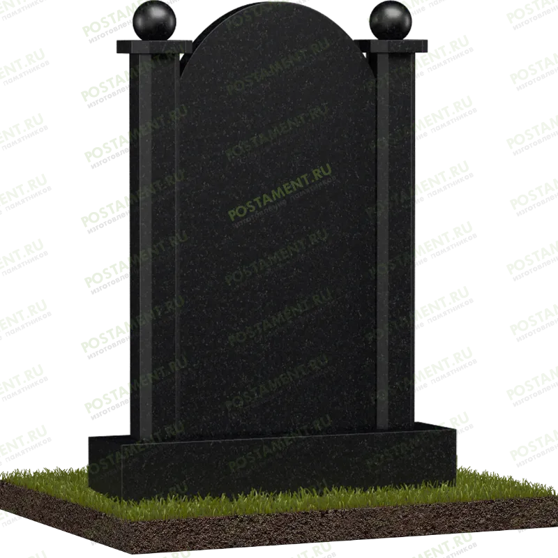 Памятник с колоннами и шарами 