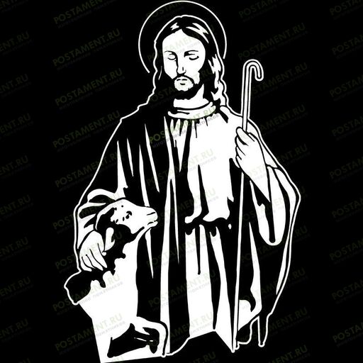 Рисунок Иисус для гравировки на памятник 98025