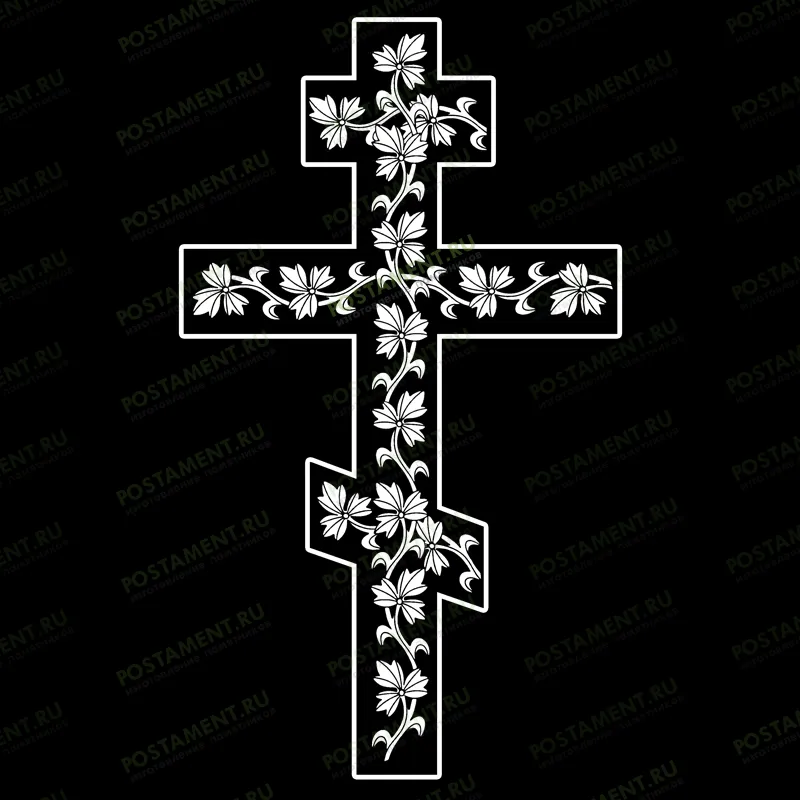 Крест с узорами гравировка 93050