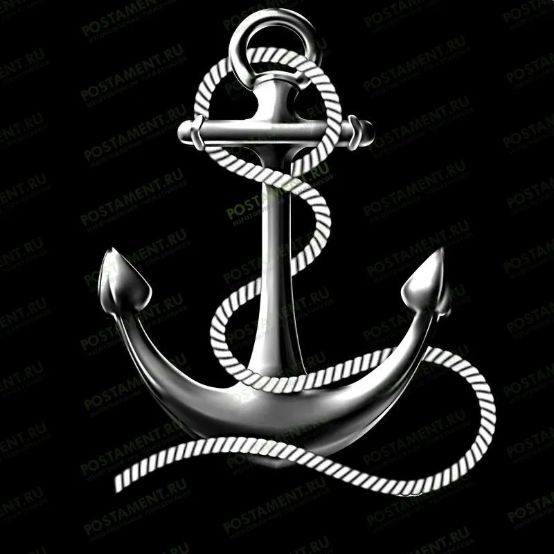 Якорь на памятник из гранита