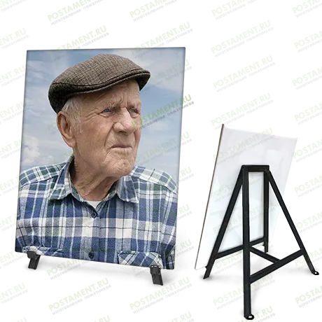Подставка под фото на памятник из стали