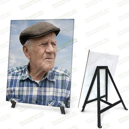 Подставка под фото на памятник из стали