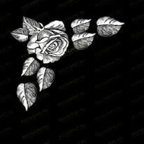 Виньетка с розой 96008