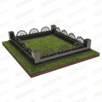 Цоколь на могилу с ограждением 22108