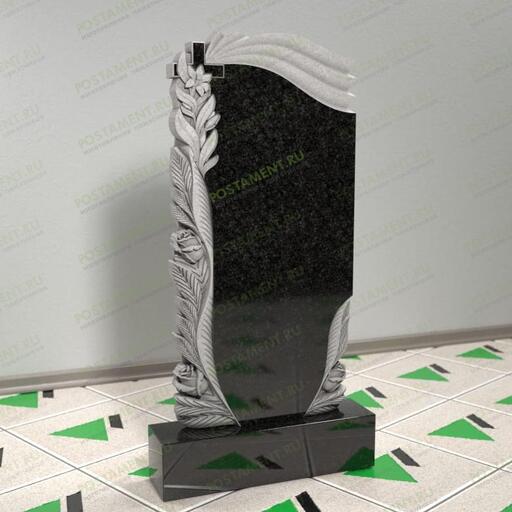 Надгробие с розами из гранита