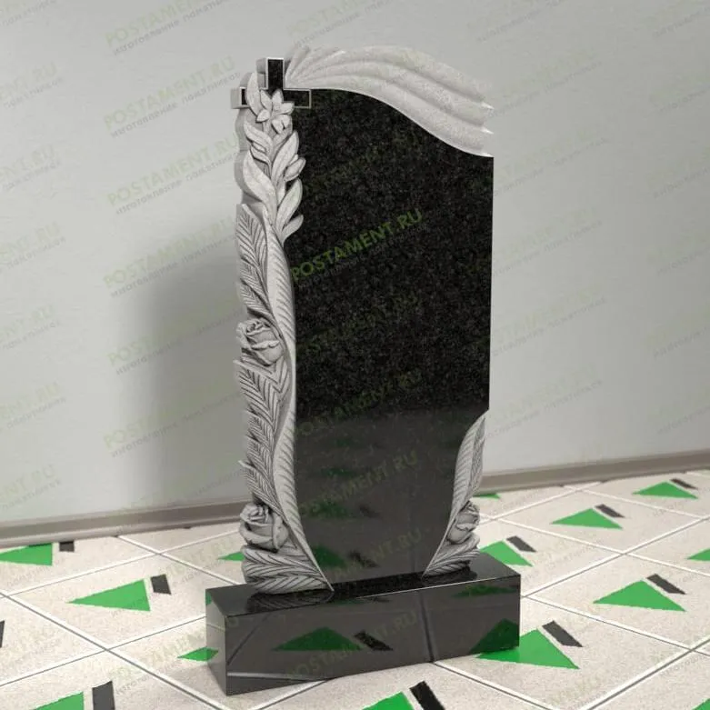 Надгробие с розами из гранита