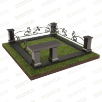 Цоколь с оградой на могилу 22153