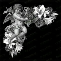 Ангел с цветами 94023