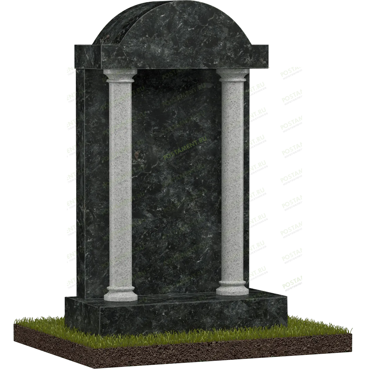 Памятник с двумя колоннами на могилу