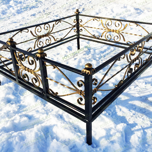 Кованая ограда на могилу 34029