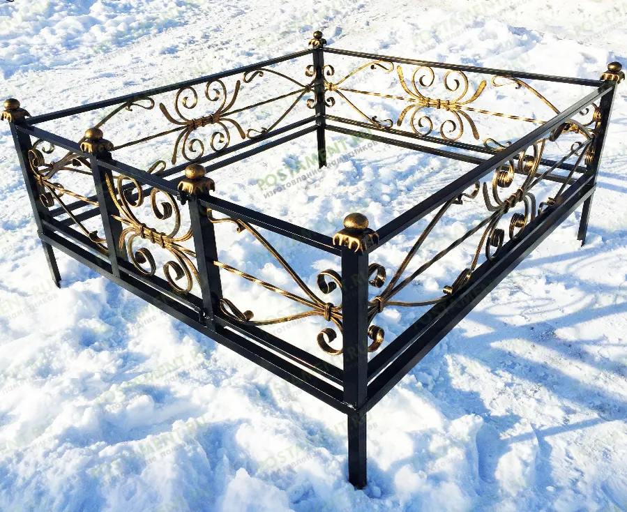 Кованая ограда на могилу 34029