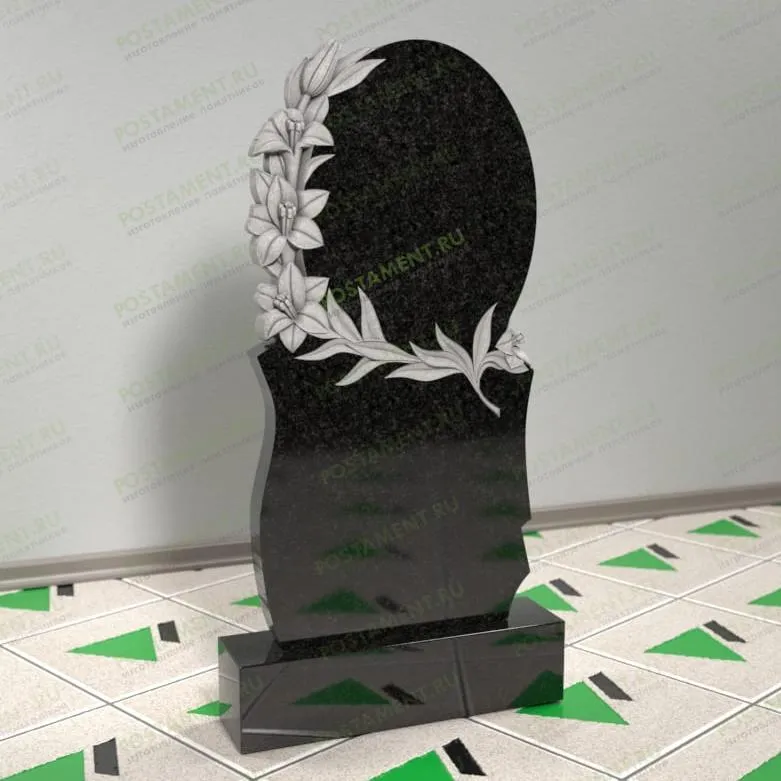 Памятник с лилиями 12654