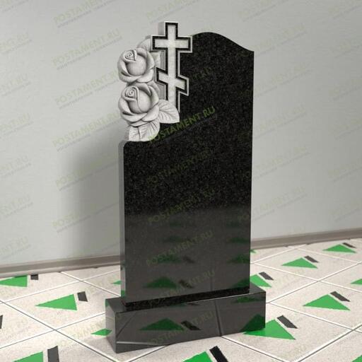 Памятник с розочками на могилу 12544