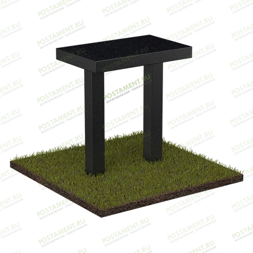Прямоугольный столик из гранита ритуальный 51012