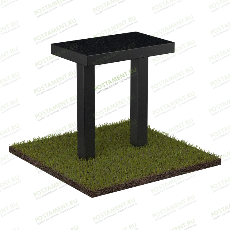 Прямоугольный столик из гранита ритуальный 51012