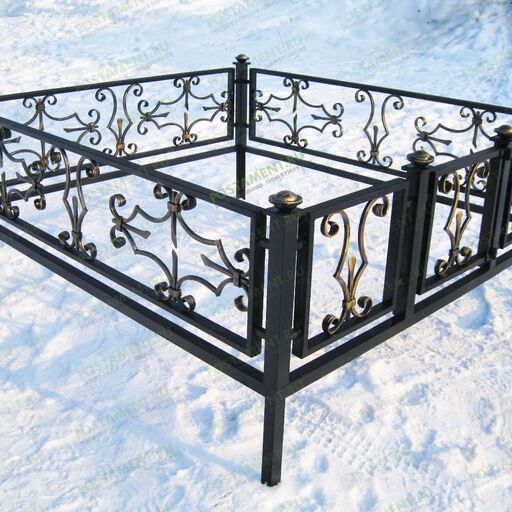 Кованая ограда на могилу 34026